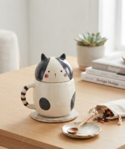 Taza "GATO" con tapa