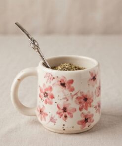 Mate con asa "FLORES"
